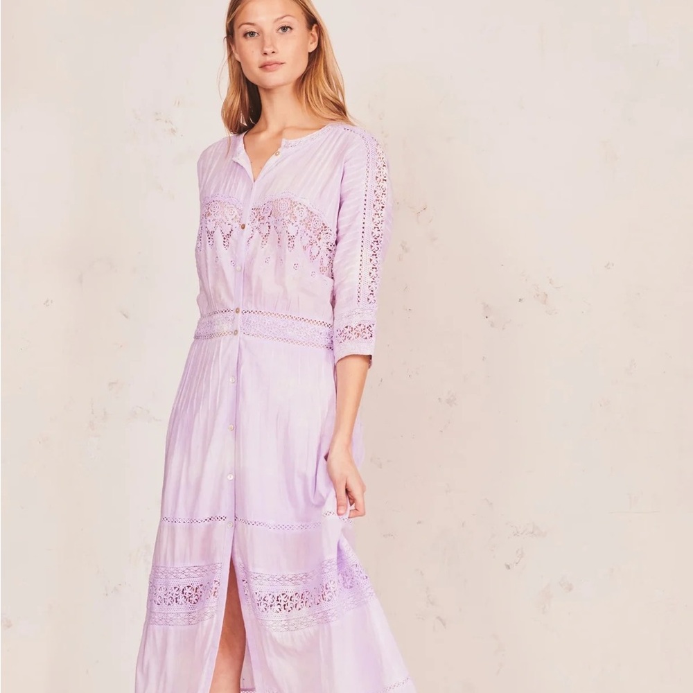 LoveShackFancy Beth Cotton Midi Dress